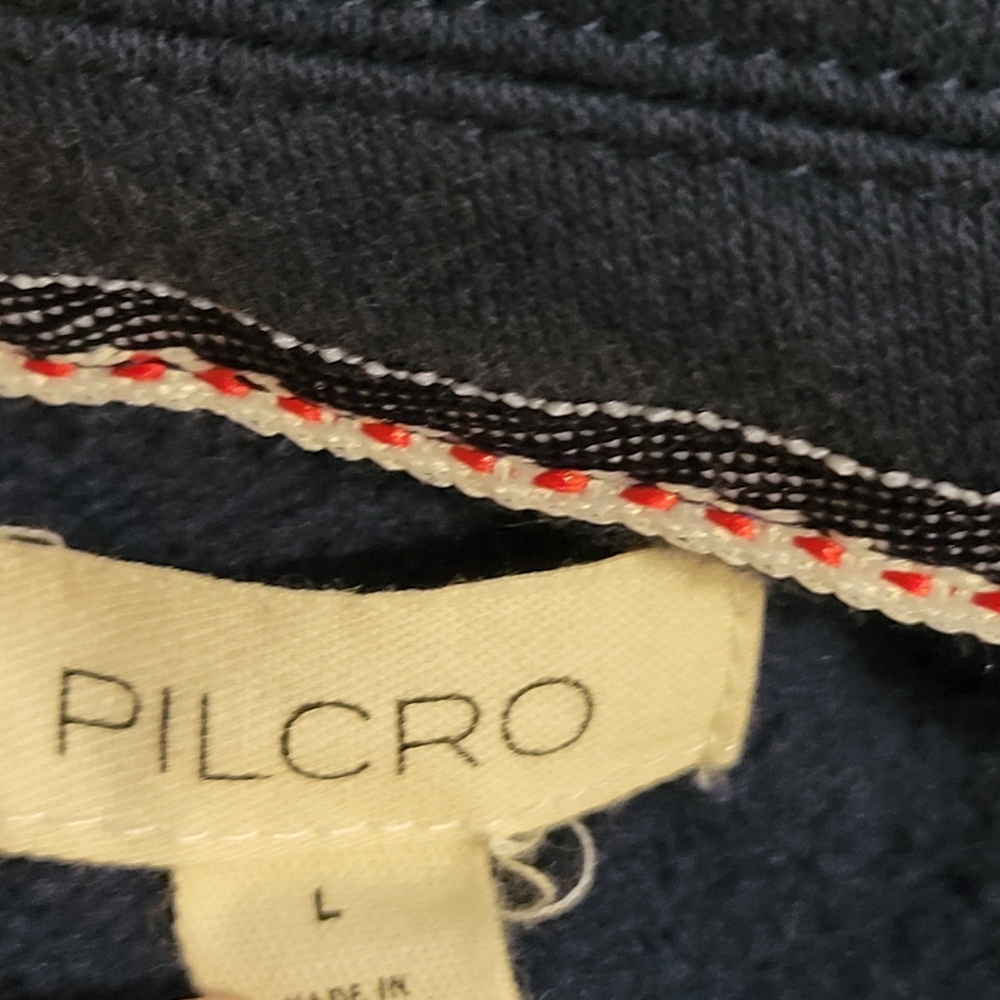 Pilcro Anthropologie Blue Johnny Collar Sweatshirt - Picture 9 of 10